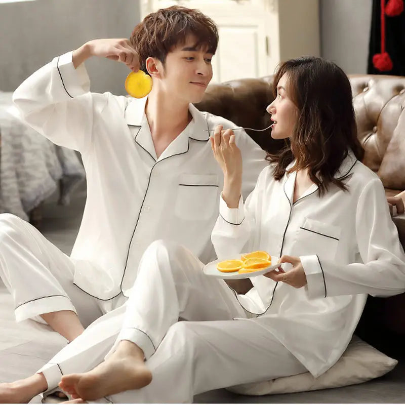 Luxury Silk Satin Couple's Pajama Set™