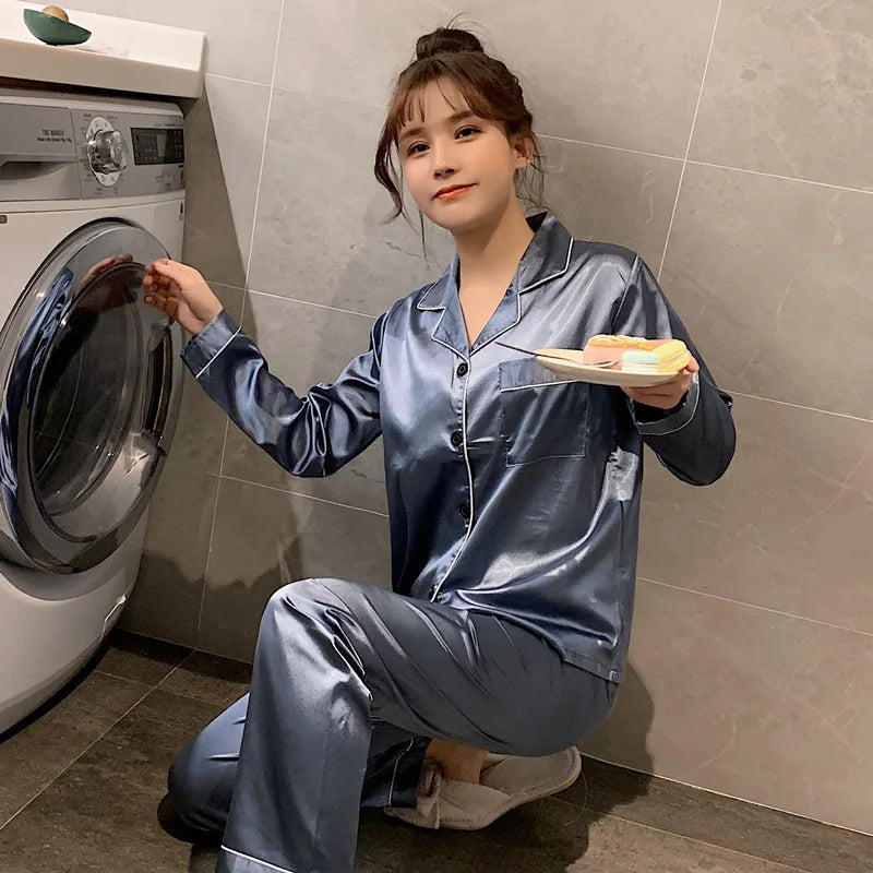 Luxury Silk Satin Couple's Pajama Set™