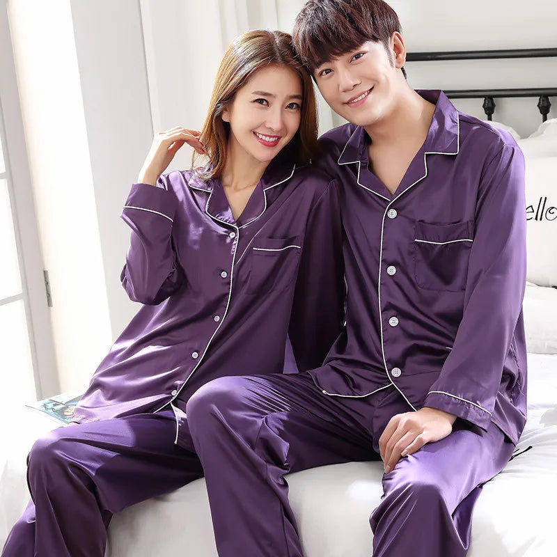 Luxury Silk Satin Couple's Pajama Set™