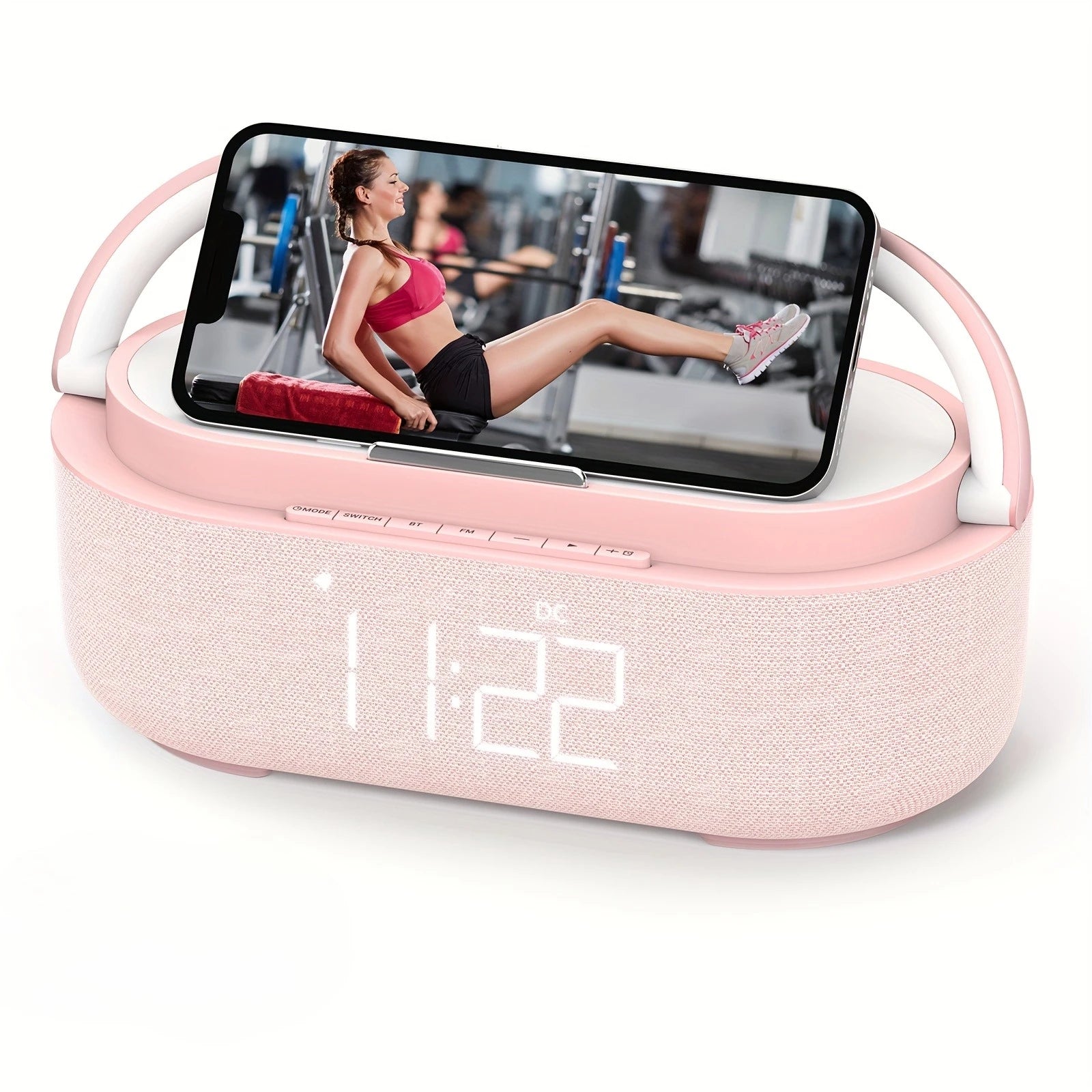 2025 Smart Alarm Clock - 15W Wireless Charger, Bluetooth Speaker, FM Radio & LED Night Light - Perfect Bedside Gift