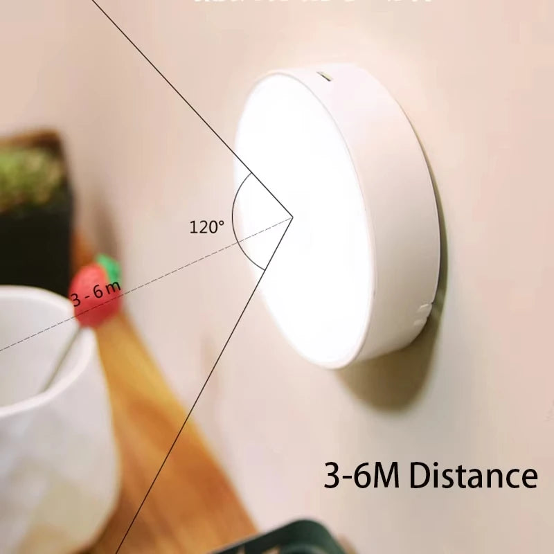 Smart Human Sensor LED Night Light USB Charging Wireless Magnetic Mount Emergency Auto Lighting Lamp for Home Office Hallway