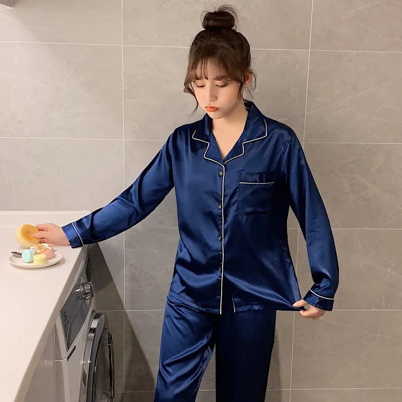 Luxury Silk Satin Couple's Pajama Set™