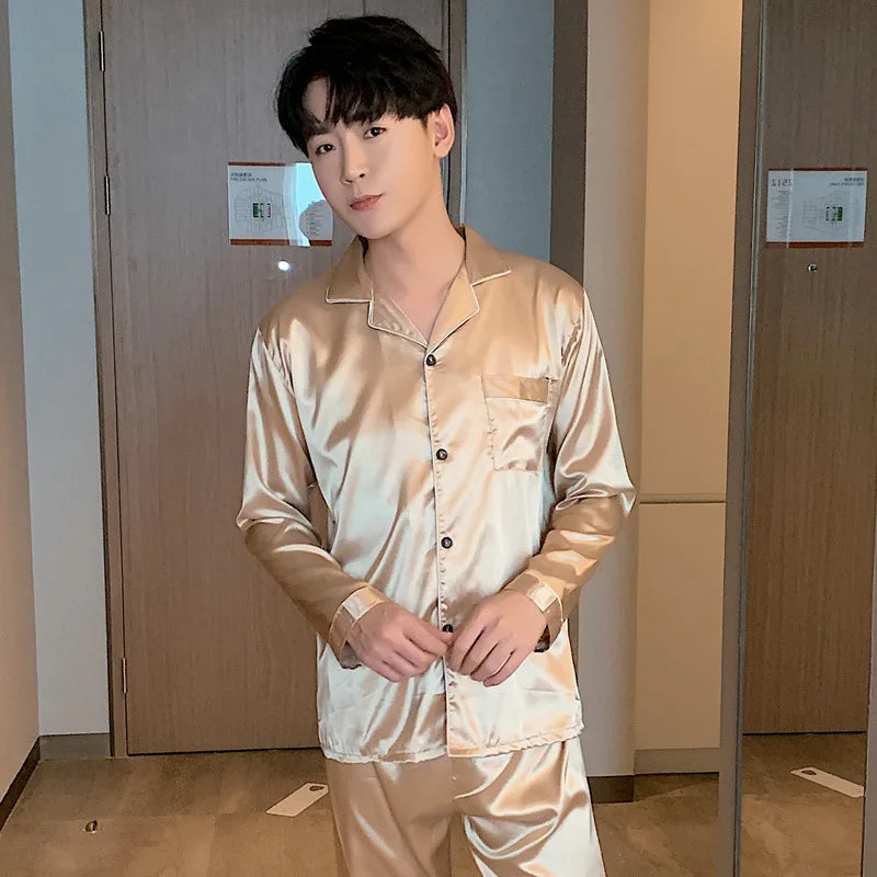 Luxury Silk Satin Couple's Pajama Set™